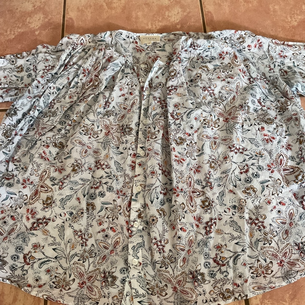 Sezane Flowy cotton blouse size EU36  very good condition - Picture 7 of 11